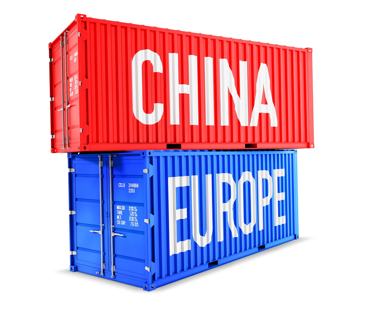 Chinese and European containers